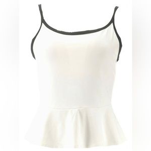 NWOT TA Tracy Anderson G.I.L.I. White Peplum Cami Tank